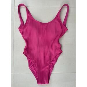 Michael Kors Swimsuit One Piece Swim Ultra Pink Ribbed Swimwear Summer